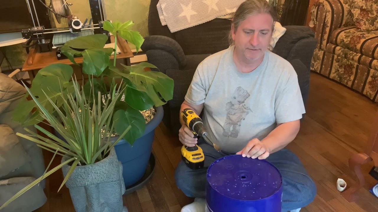'Video thumbnail for How To Put Drainage Holes In Lowe’s Five Gallon Bucket Before Planting In It'