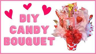 'Video thumbnail for HOW TO MAKE A CANDY BOUQUET - Cheap DIY Valentine's Day Gift Idea'