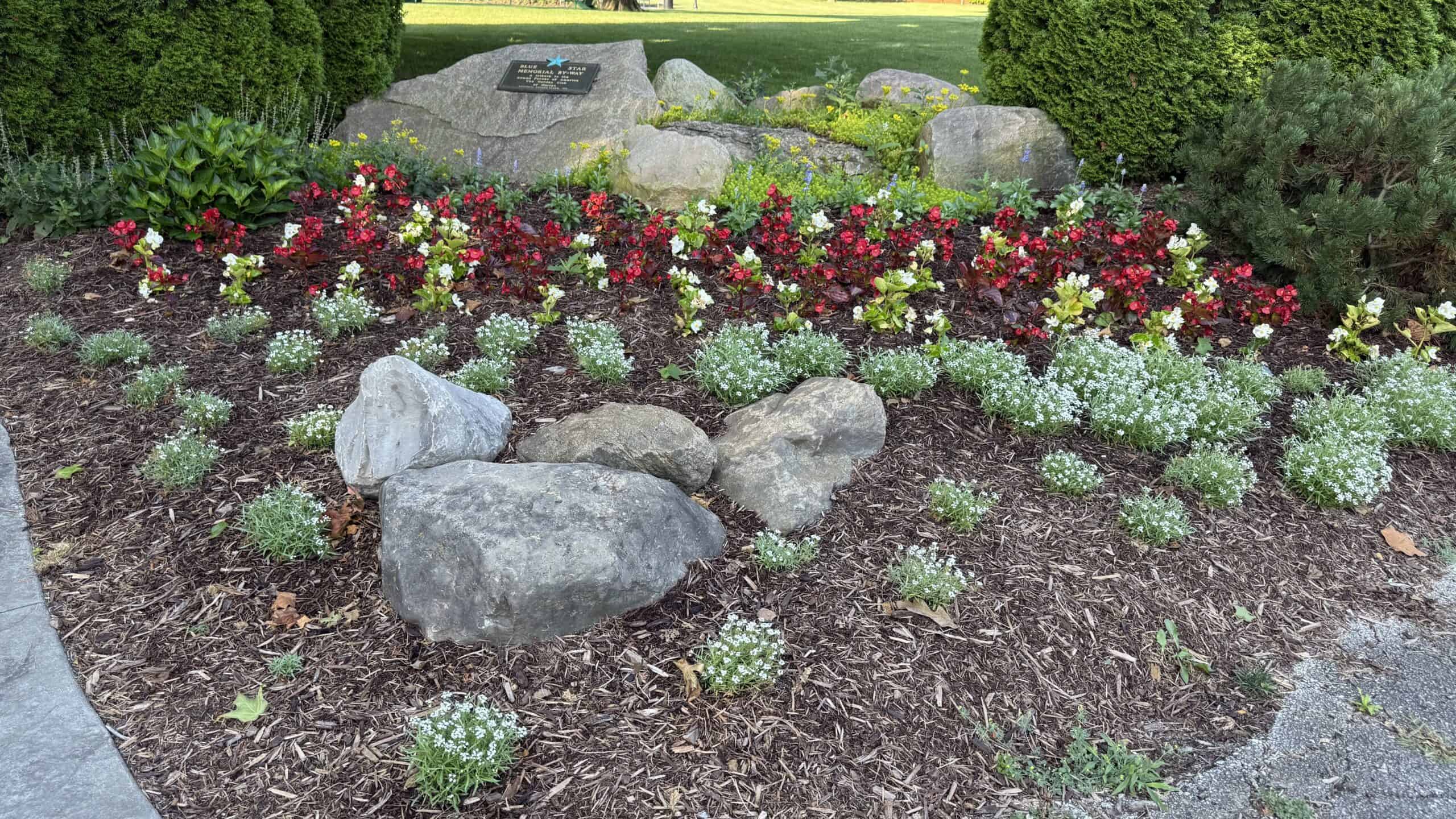 Blue Star Garden area at Matter Park in Marion, Indiana.