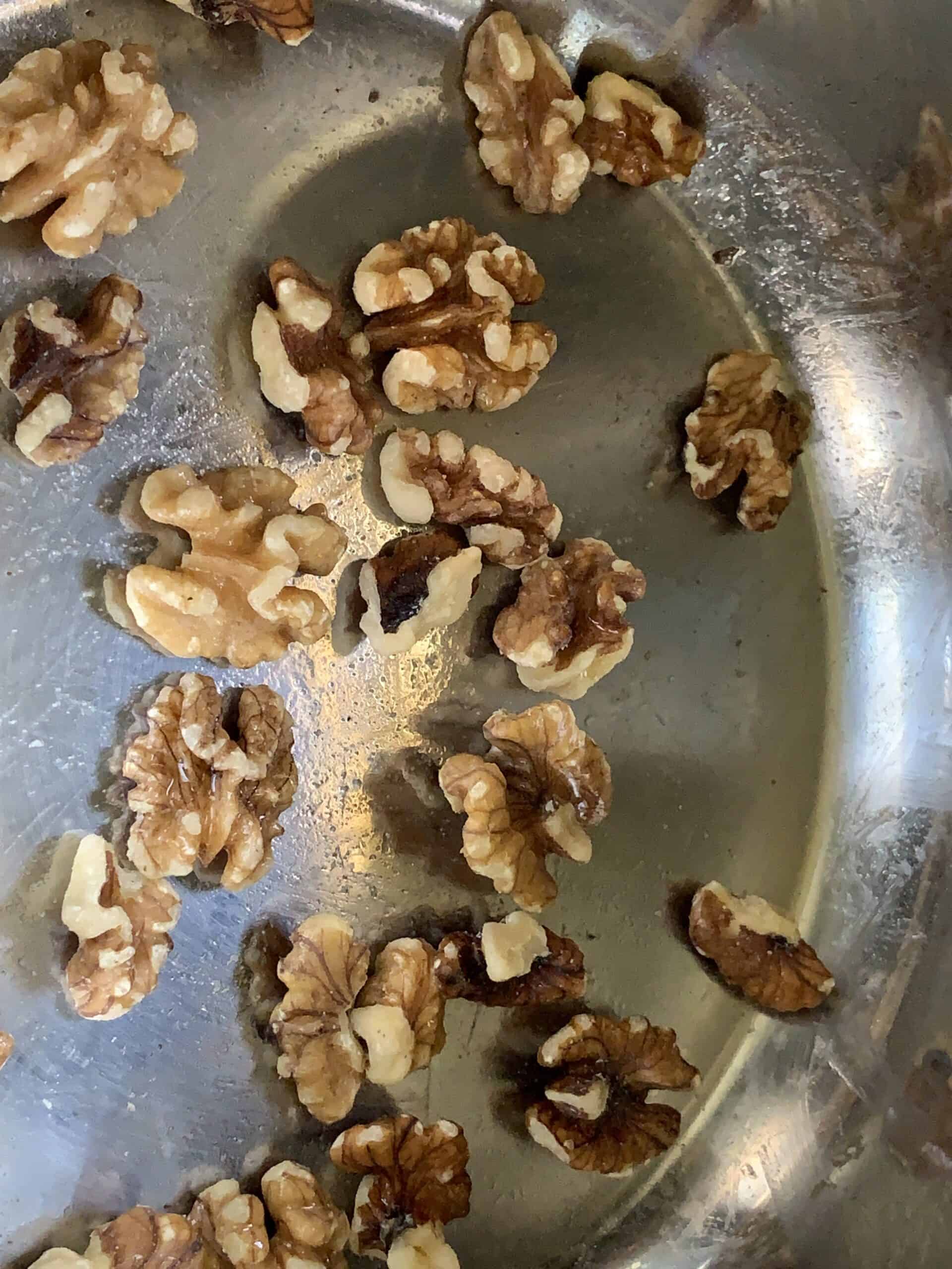 Cracked walnuts ready to eat after harvest from Exotic Gardening Farm and Wildlife Habitat.