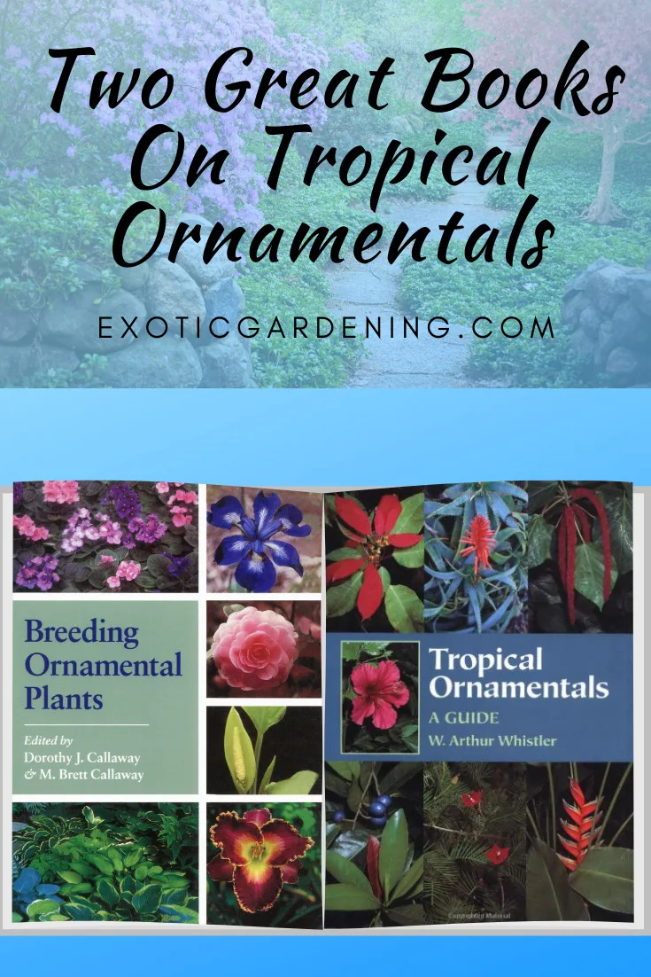Book covers for Tropical Ornamentals and Breeding Ornamental Plants.