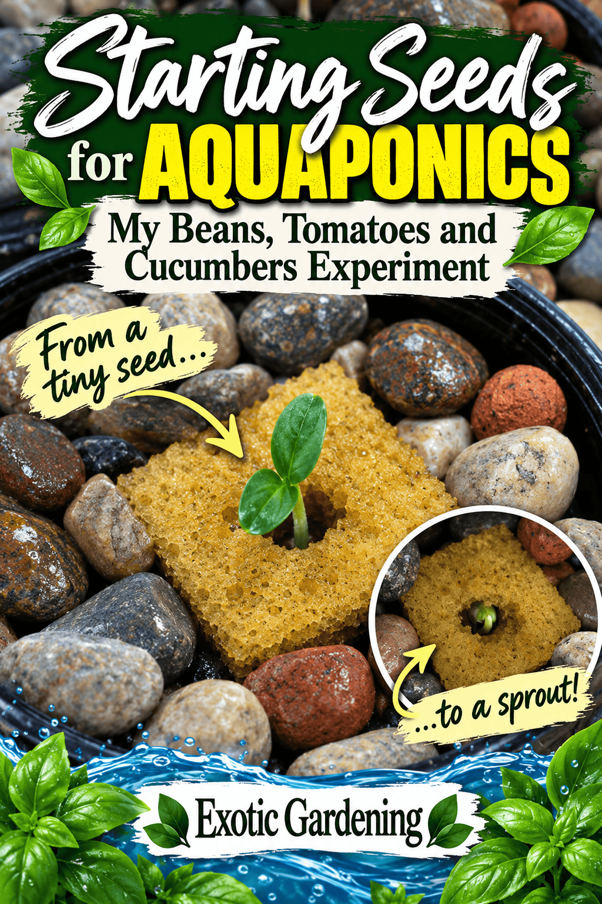Aquaponics seed starting curiosity Pinterest pin